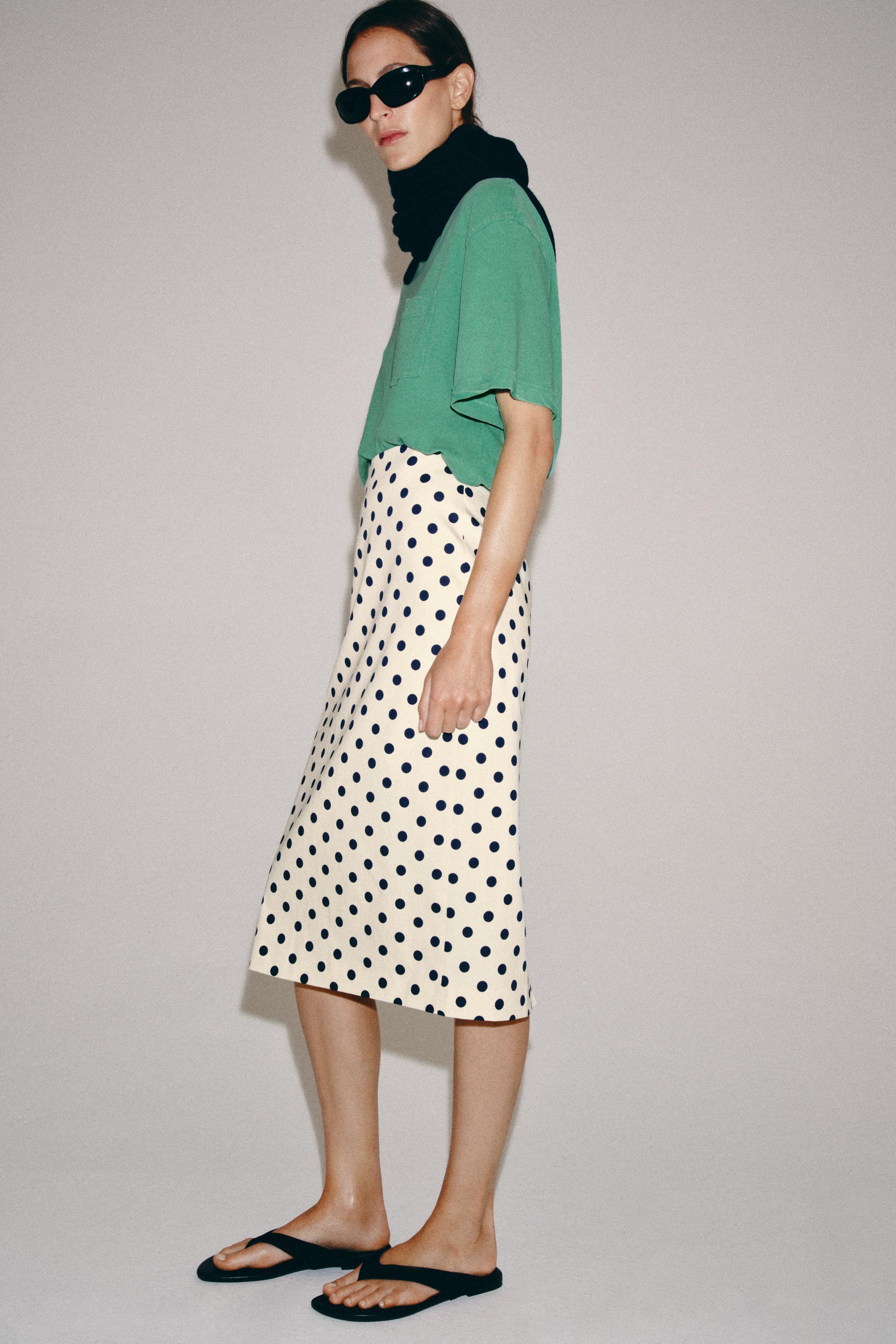 POLKA DOT PENCIL SKIRT ZW COLLECTION